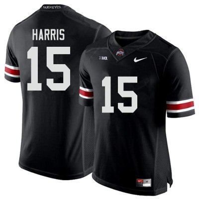 NCAA Ohio State Buckeyes Men's #15 Jaylen Harris Black Nike Football College Jersey RMD7545CE